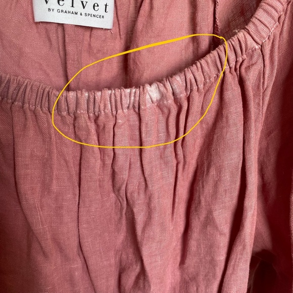 $248 New Pink Velvet by Graham & Spencer “Irina” Linen Dress Sz Small - Picture 11 of 11